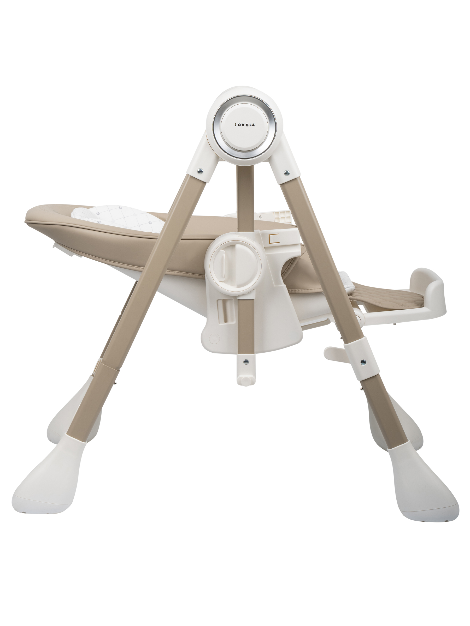 Стульчик для кормления JOVOLA Muza с функцией электрокачели серый - фото 12
