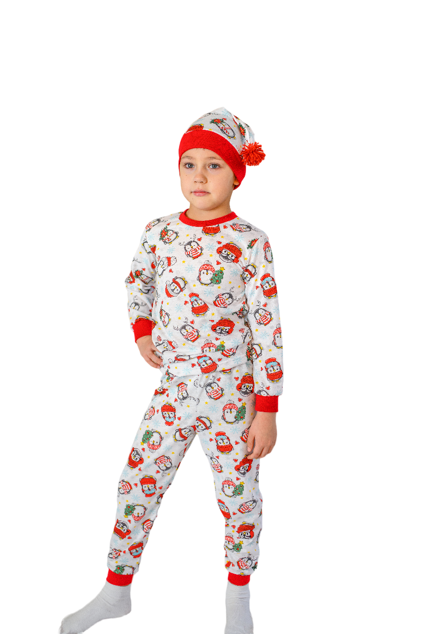 Пижама DANKIDS Пижама с длинным рукавом + шапочка белый - фото 1