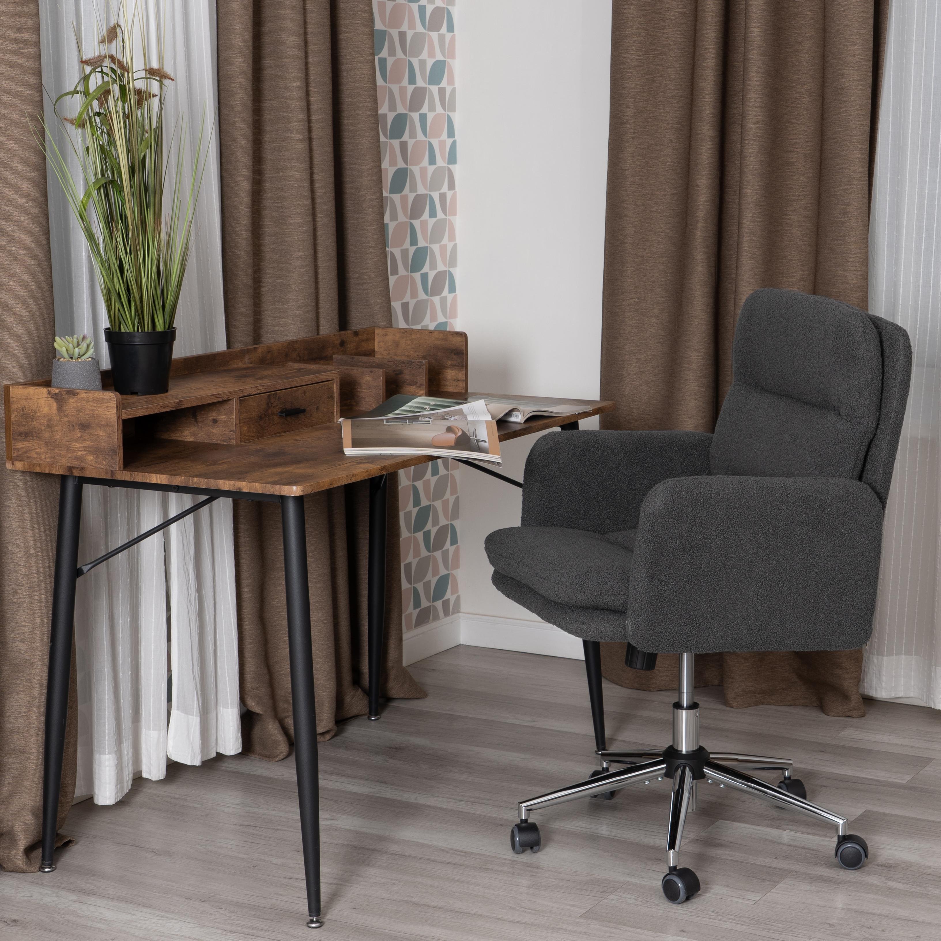 Компьютерное кресло TETCHAIR Dover хром, букле, серый - фото 1