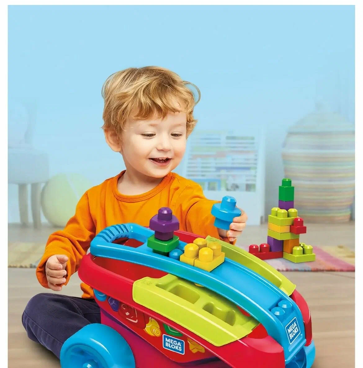 Конструктор Mega Bloks Тележка-сортер 25 дет. - фото 6