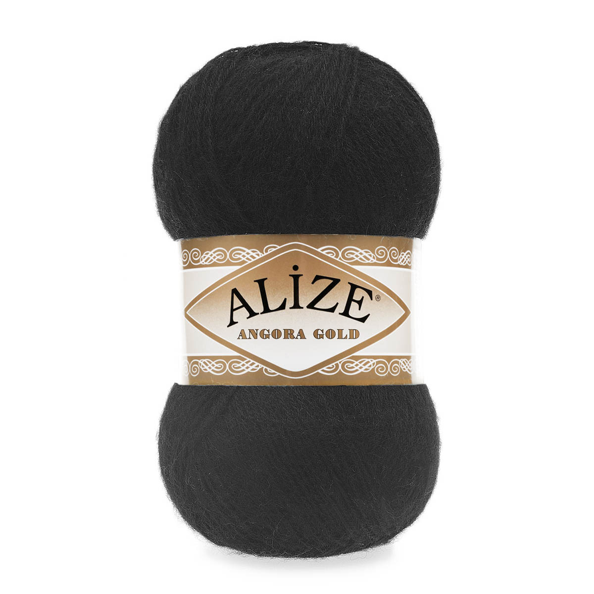 Пряжа Alize для шарфов кардиганов Angora Gold 100 гр 550 м 5 мотков 60 черный - фото 6