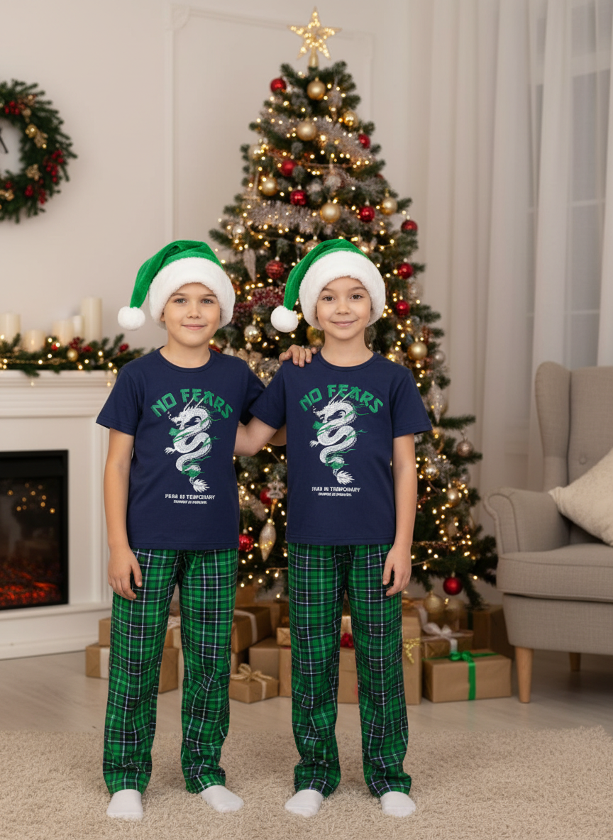 Пижама ULTRA 827п/1-Ул зеленый дракон - фото 2