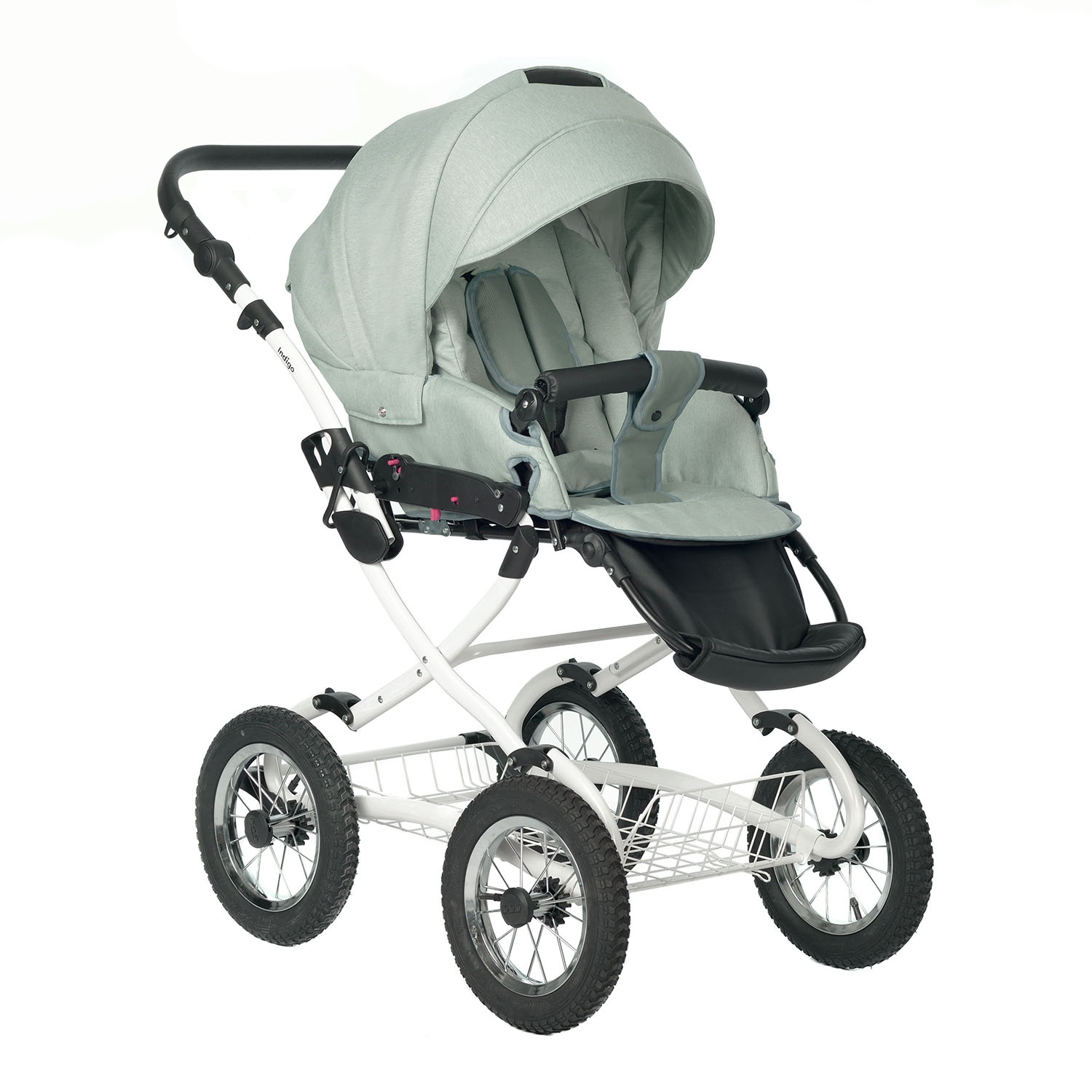 Коляска 2в1 Indigo Barbara Classic 02 шалфей - фото 3