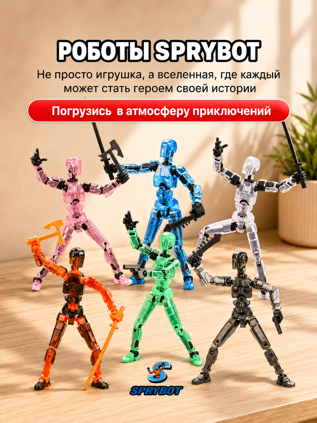 Фигурка TrendToys Сборные шарнирные роботы 6шт - фото 6