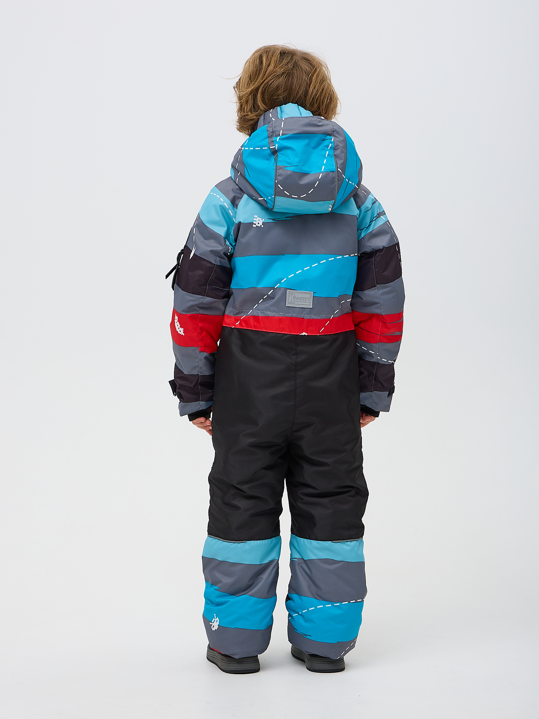 Комбинезон Kvartet 853 серо-красный - фото 3