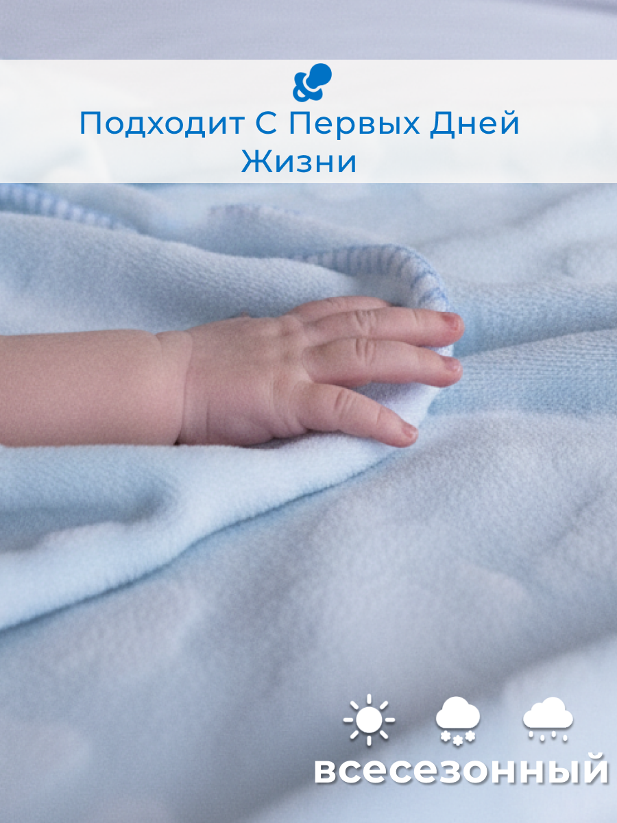 Плед Baby Nice Звёзды велсофт 100 x 140 см - фото 4