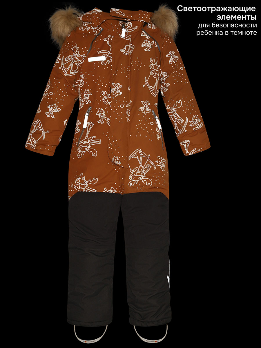 Комбинезон NIKASTYLE 8з0525 кэмел/черный - фото 15