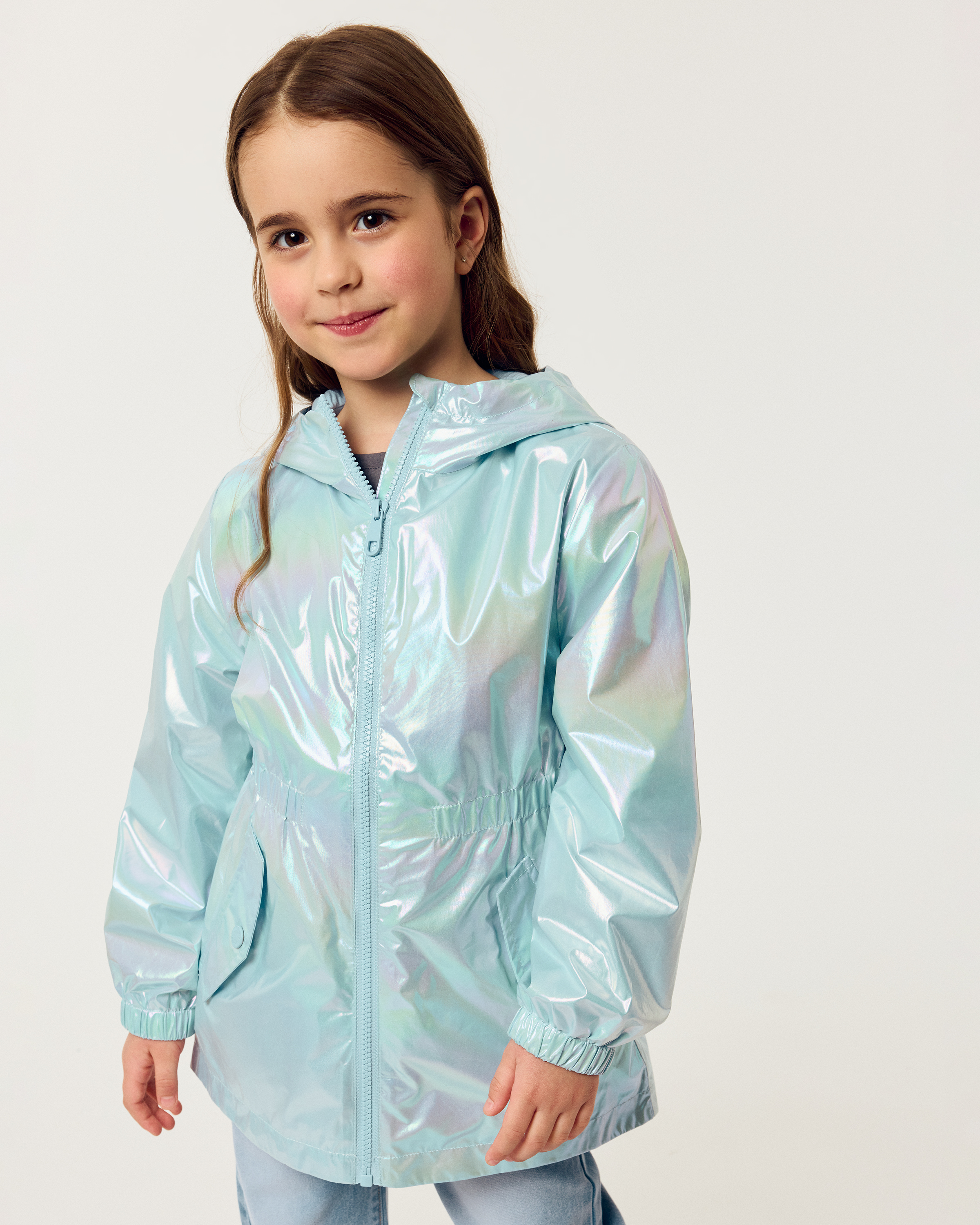 Изображение товара Плащ Futurino: 116 - блестящая куртка-плащ для девочки