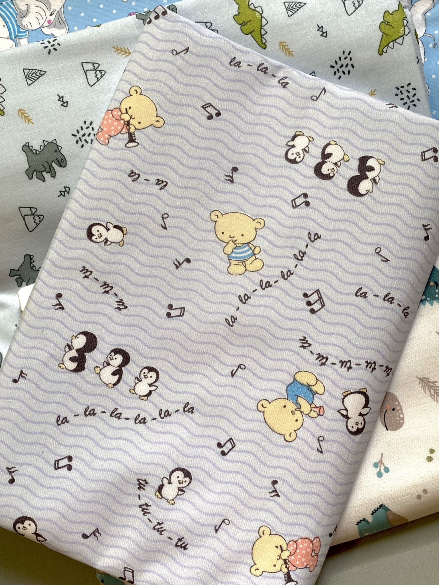 Пелёнка Делоникс Звезды + Голубые Нотки ситец 90х120 см 4 шт. - фото 7