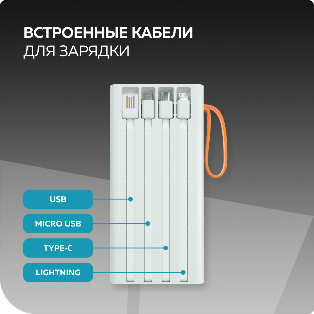 Внешний аккумулятор More Choice PB22-20 White - фото 4