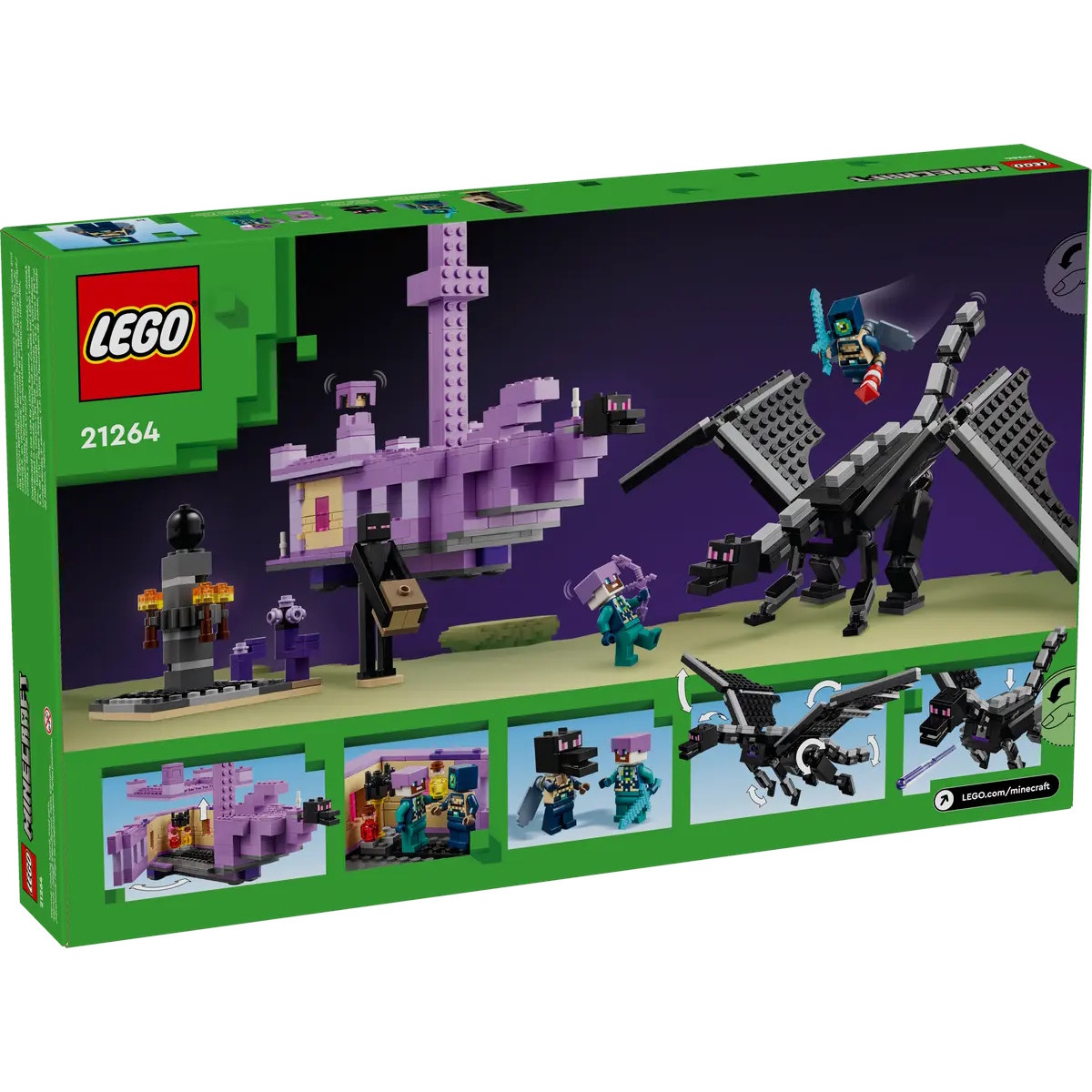 Конструктор LEGO Minecraft Дракон Эндера и Корабль блочный - фото 8