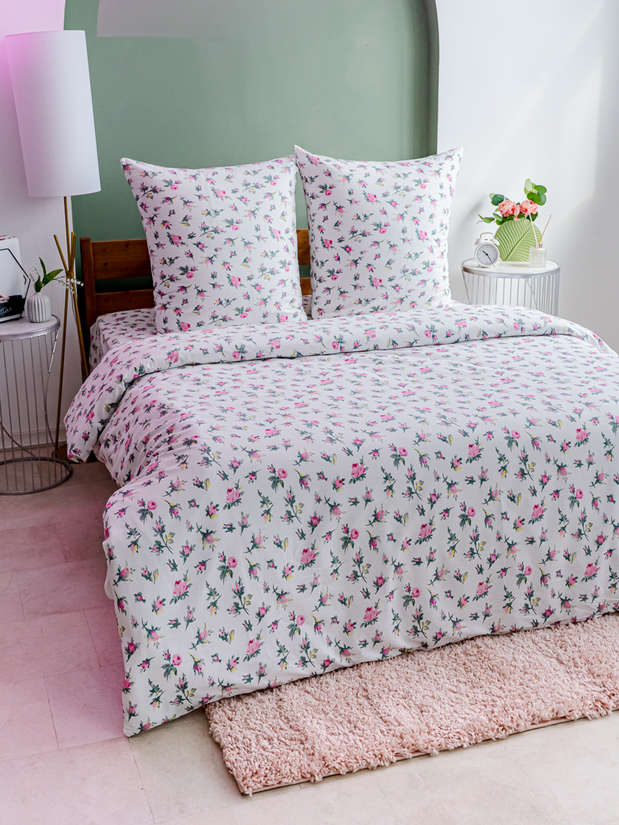 Комплект постельного белья LOVEBERRY Розовая симфония двуспальный 4 предм. - фото 1