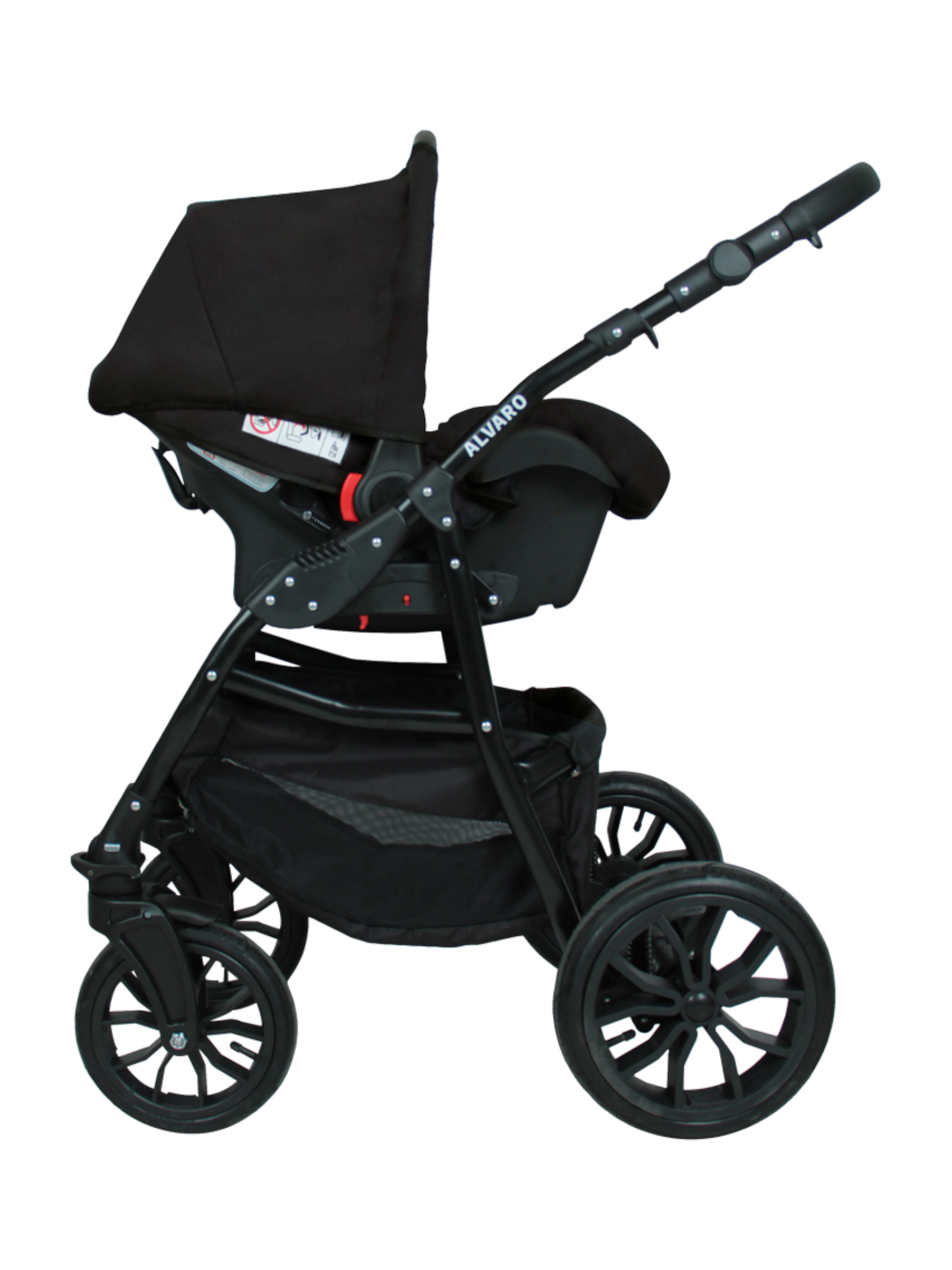 Коляска 3в1 alis Alvaro F 04 серый-белый - фото 3