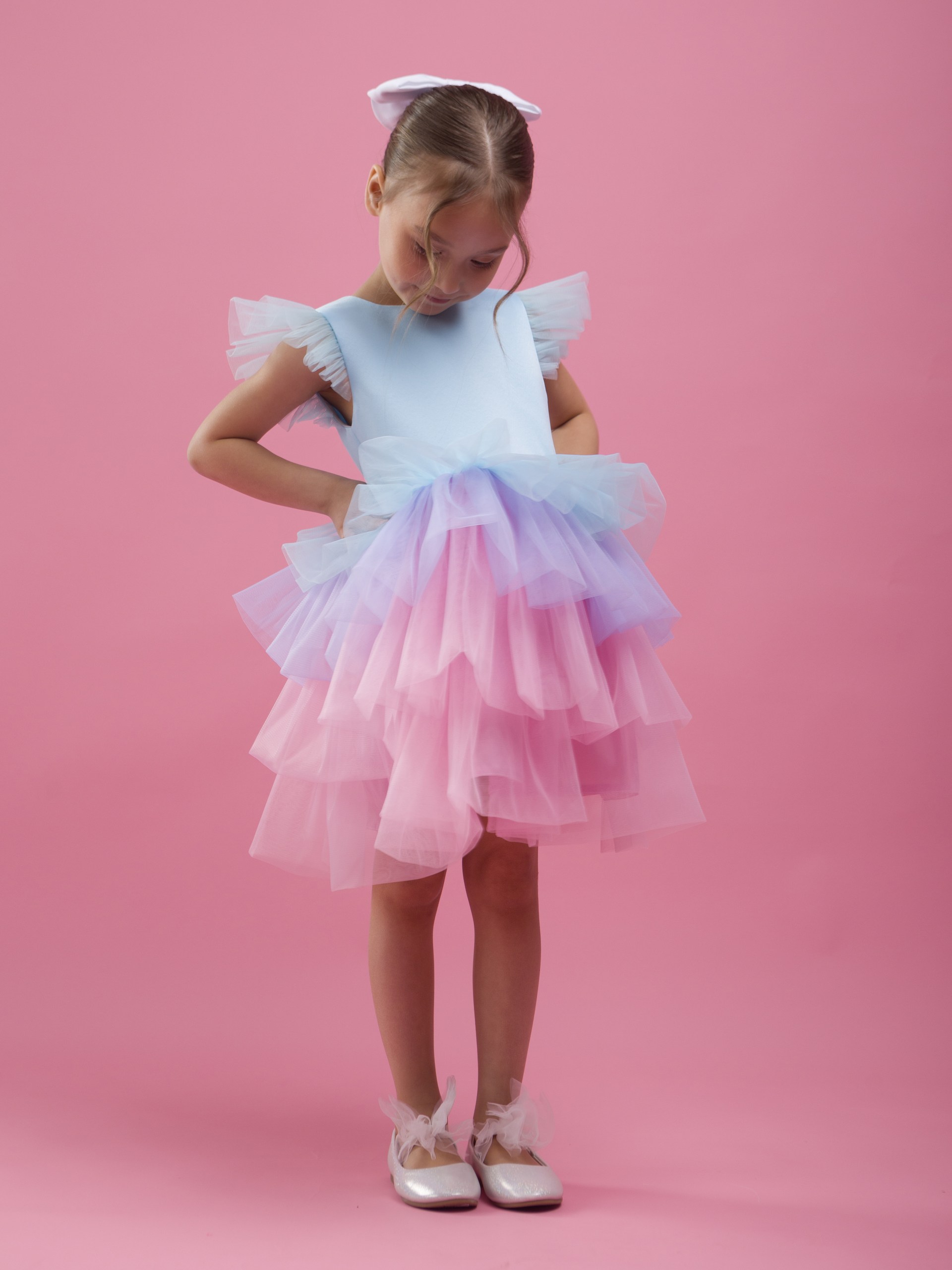 Платье LELUkids 1231.24_зефирка_голубой - фото 9