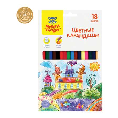 Карандаши цветные Мульти Пульти 12 шт.
