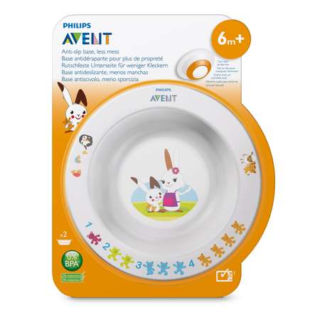 Тарелка Philips Avent 450 мл 2 шт.