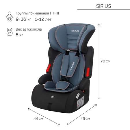 Автокресло Babyton Sirius I/II/III iceberg green 1/2/3 (9-36 кг)