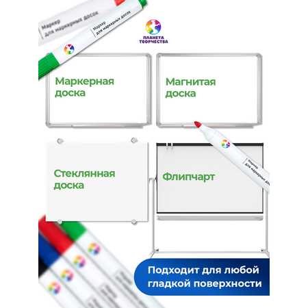 Маркеры Планета творчества 4 цв.