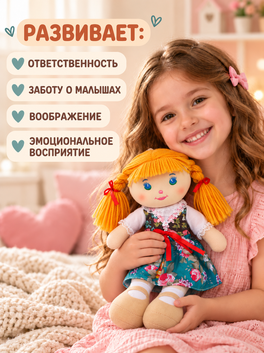 Мягкая игрушка AMORE BELLO говорящая 32см - фото 3