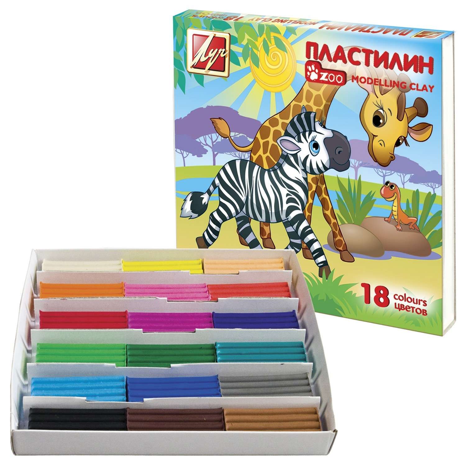 Пластилин Луч 18 цв. - фото 2