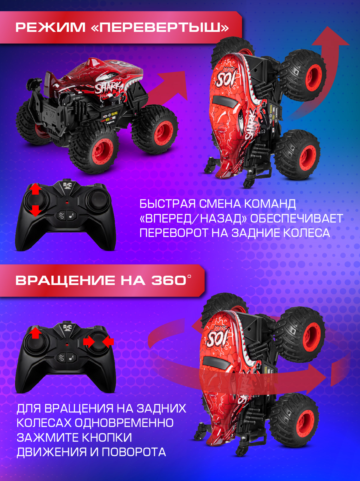 Монстр-трак РУ AUTODRIVE 1:20 - фото 3