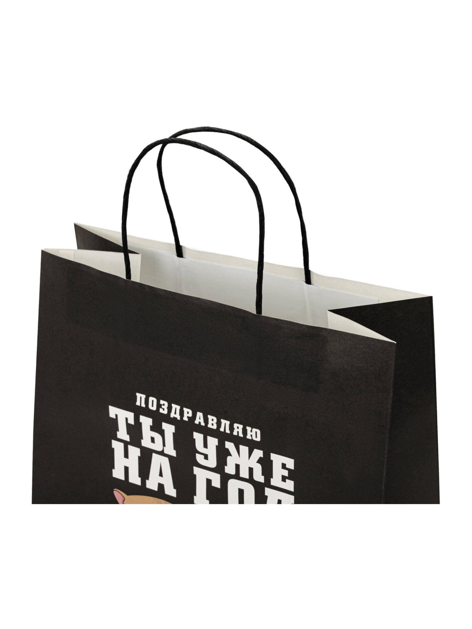 Пакет подарочный Золотая сказка большой крафтовый на день рождения - фото 10