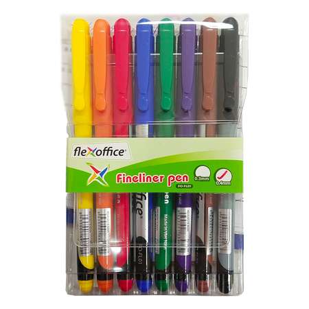 Ручка капиллярная Flexoffice 8 шт.