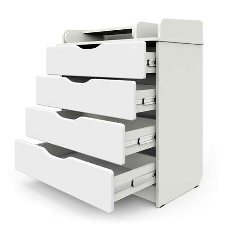 Пеленальный комод aton baby furniture Комод Сириус-2 Wood 804 белый премиум