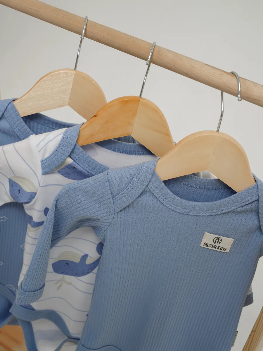 Боди 3 шт Супер Пупс нбр/3пр/бд/sk20/рубчик/морскаясказка - фото 17