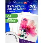 Художественная бумага Brauberg для акварели 20 лист.