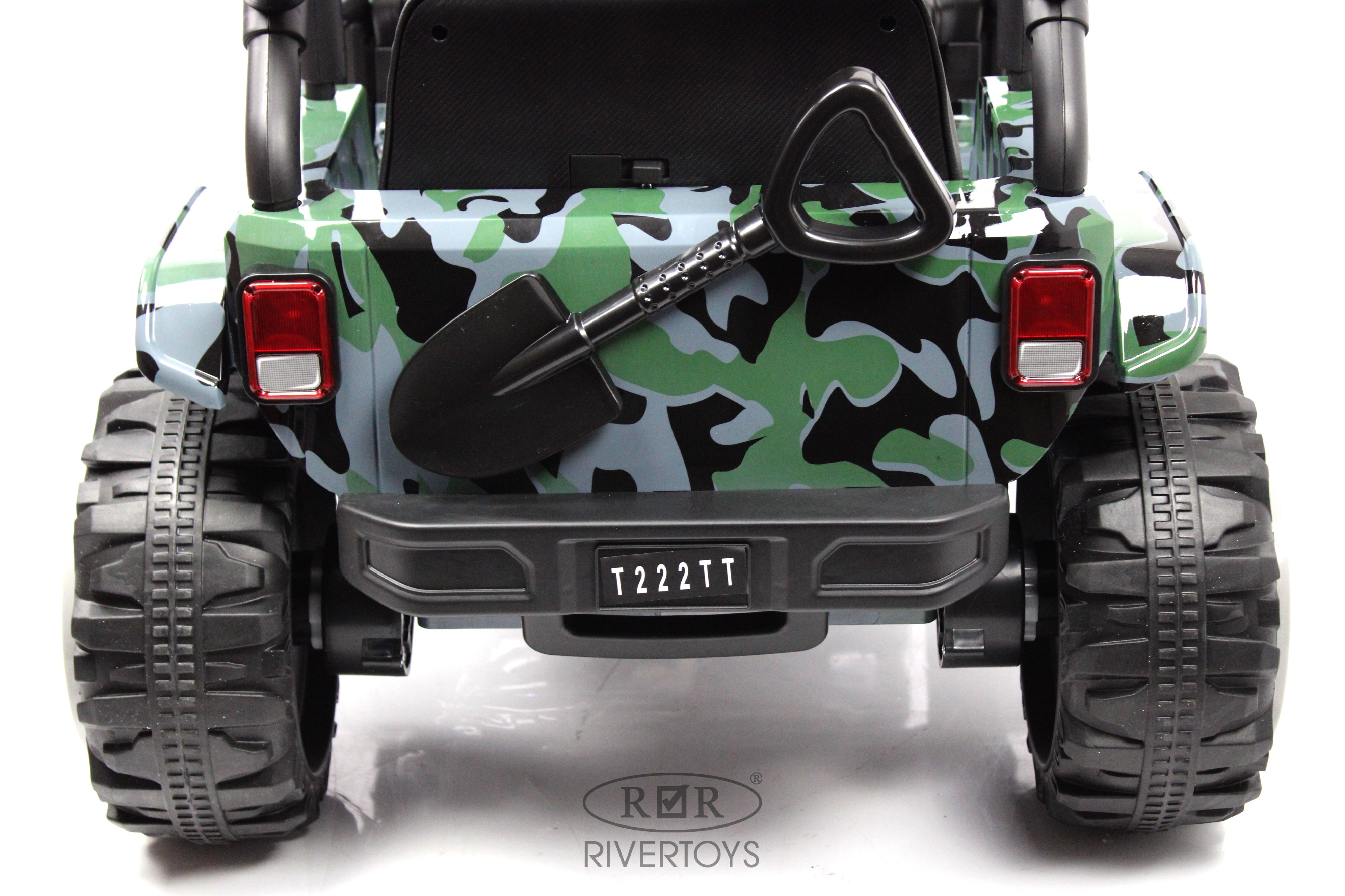 Электромобиль RIVERTOYS T222TT-4WD-CAMOUFLAGE С пультом ДУ - фото 7