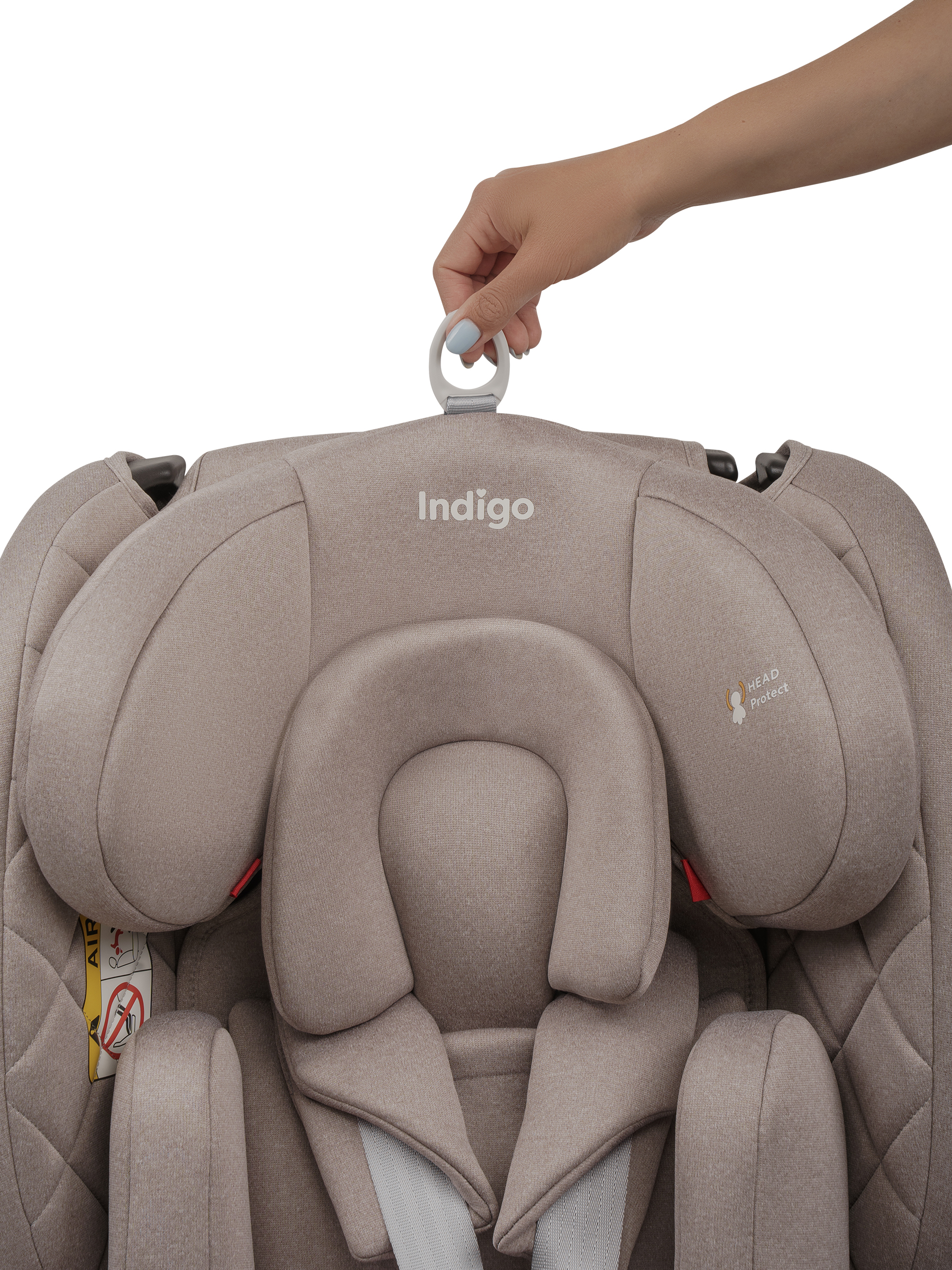 Автокресло Indigo Tourneo S Isofix 0+/1/2/3 (0-36 кг) бежевый - фото 22