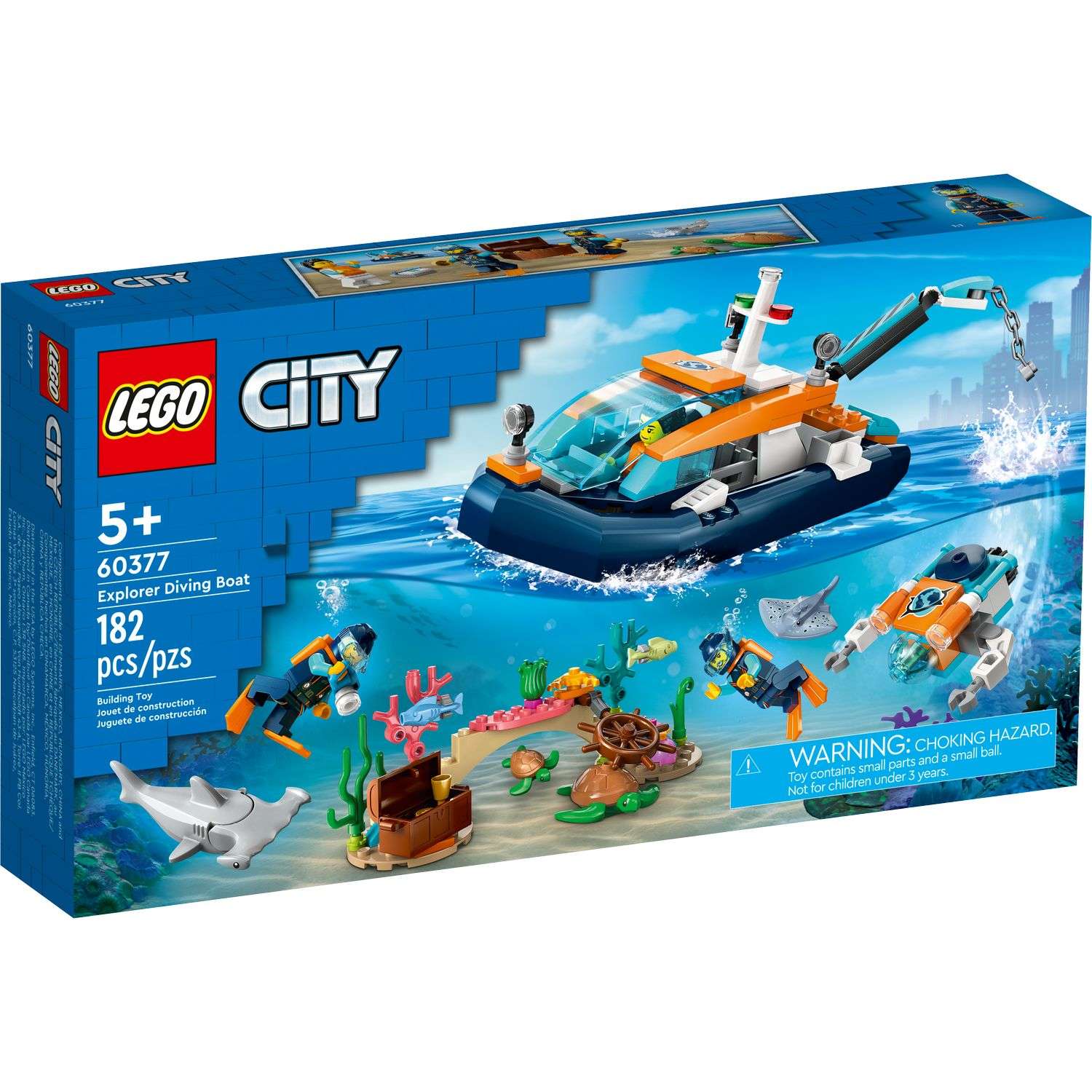 Конструктор LEGO City Explorer Diving Boat 182 дет. - фото 7