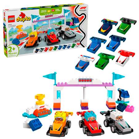Конструктор LEGO DUPLO Гоночные автомобили и водители блочный