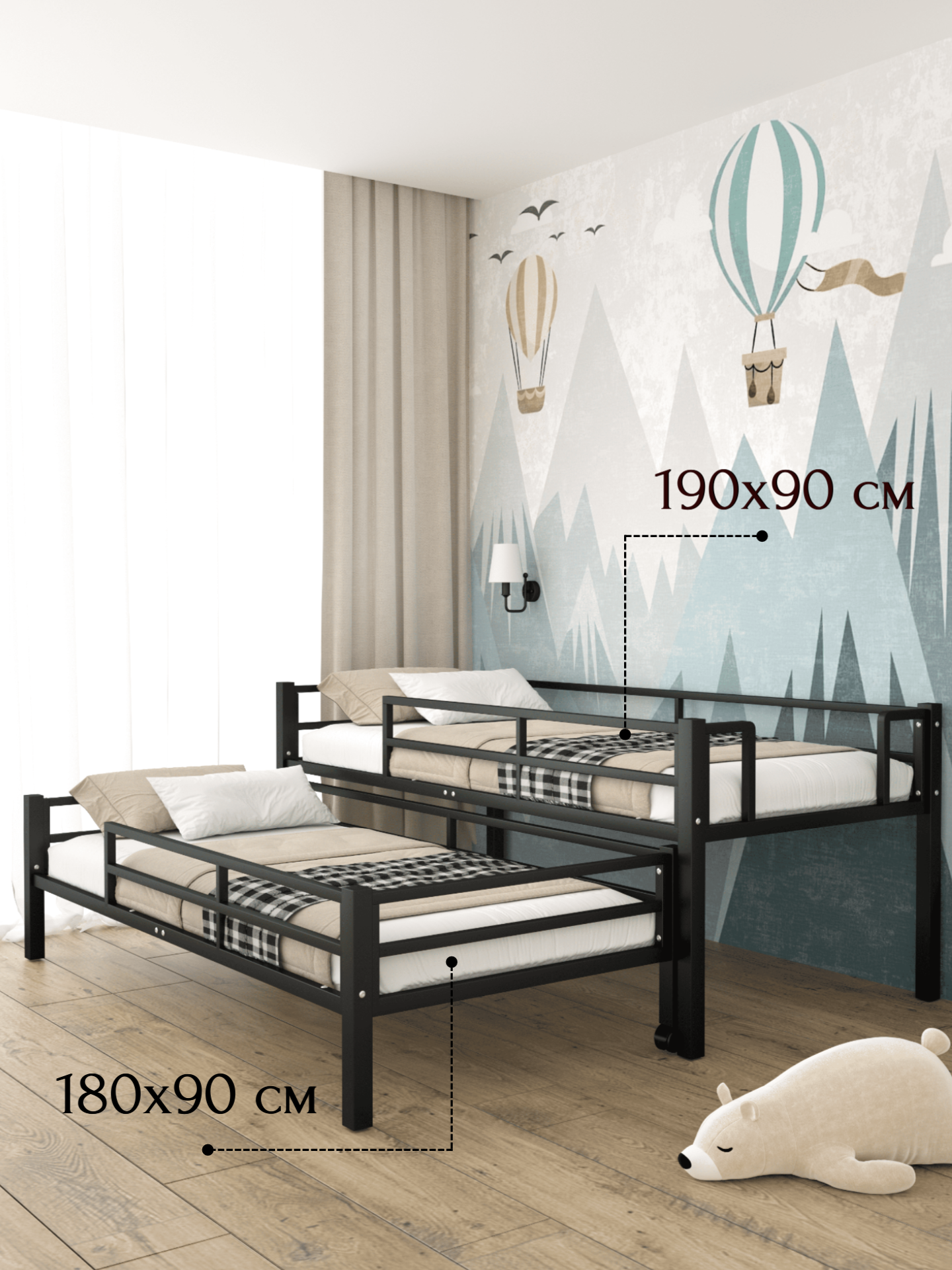 Кровать REDFORD (черный) - фото 1