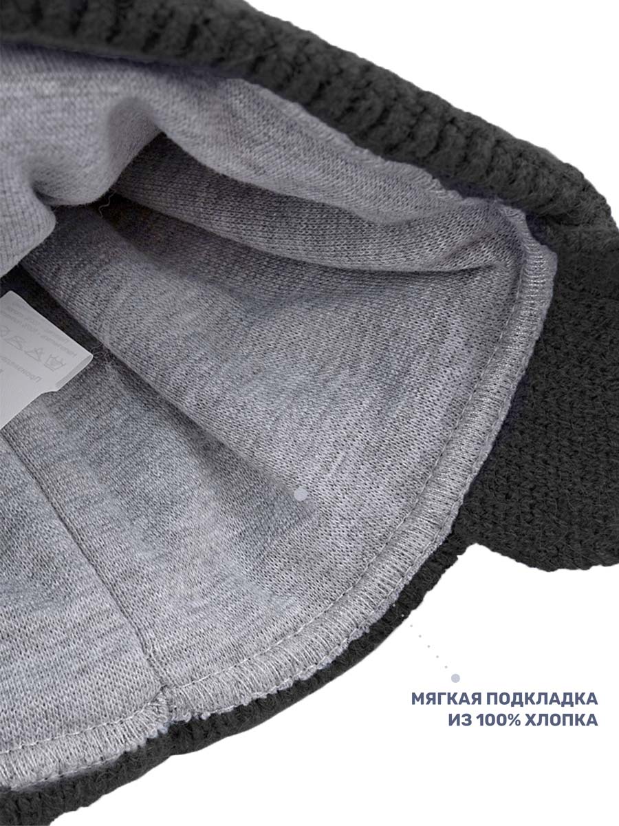 Шапка и манишка NIKASTYLE 12з16024мп черный - фото 6