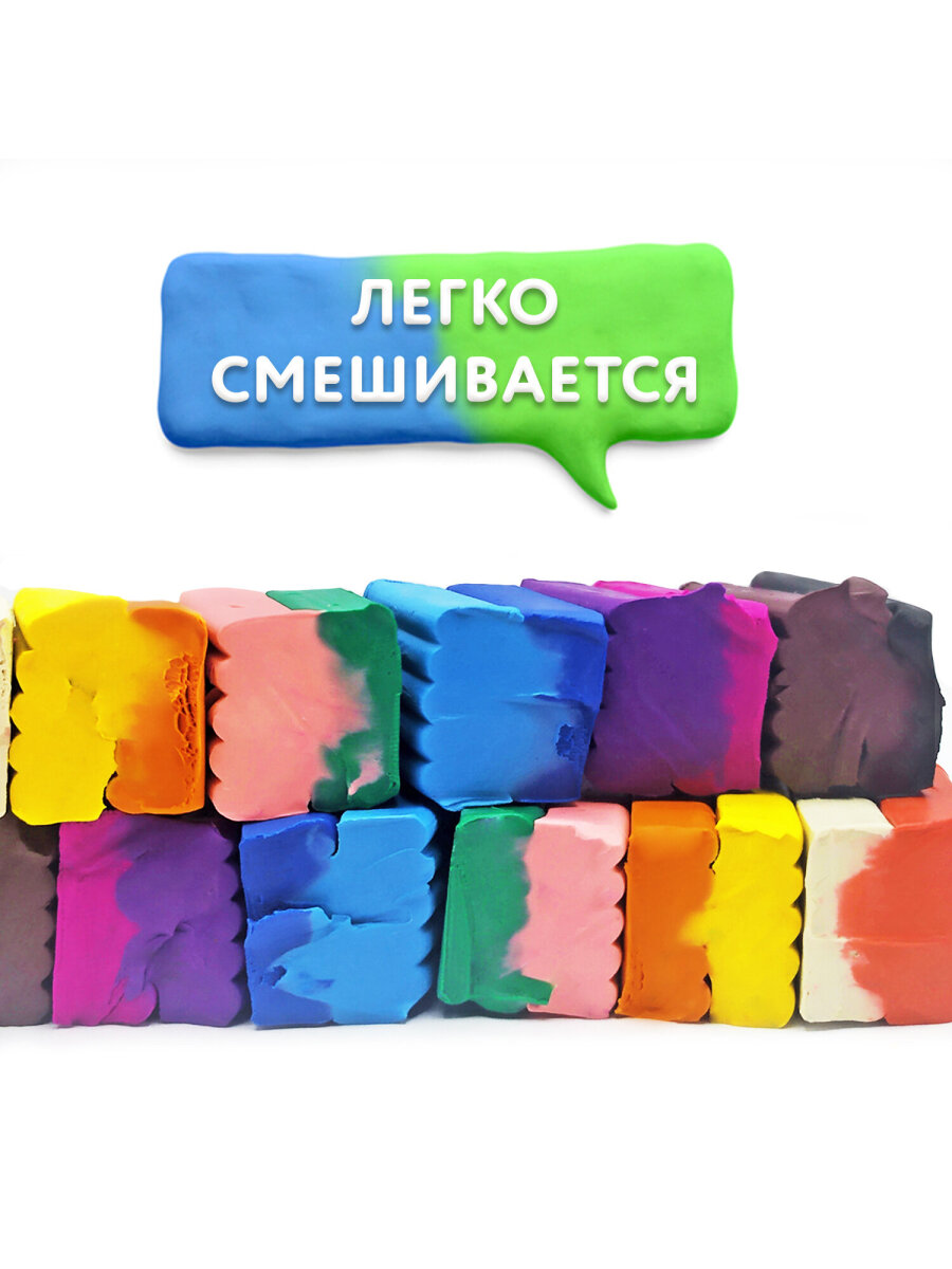 Пластилин Юнландия 12 цв. - фото 2