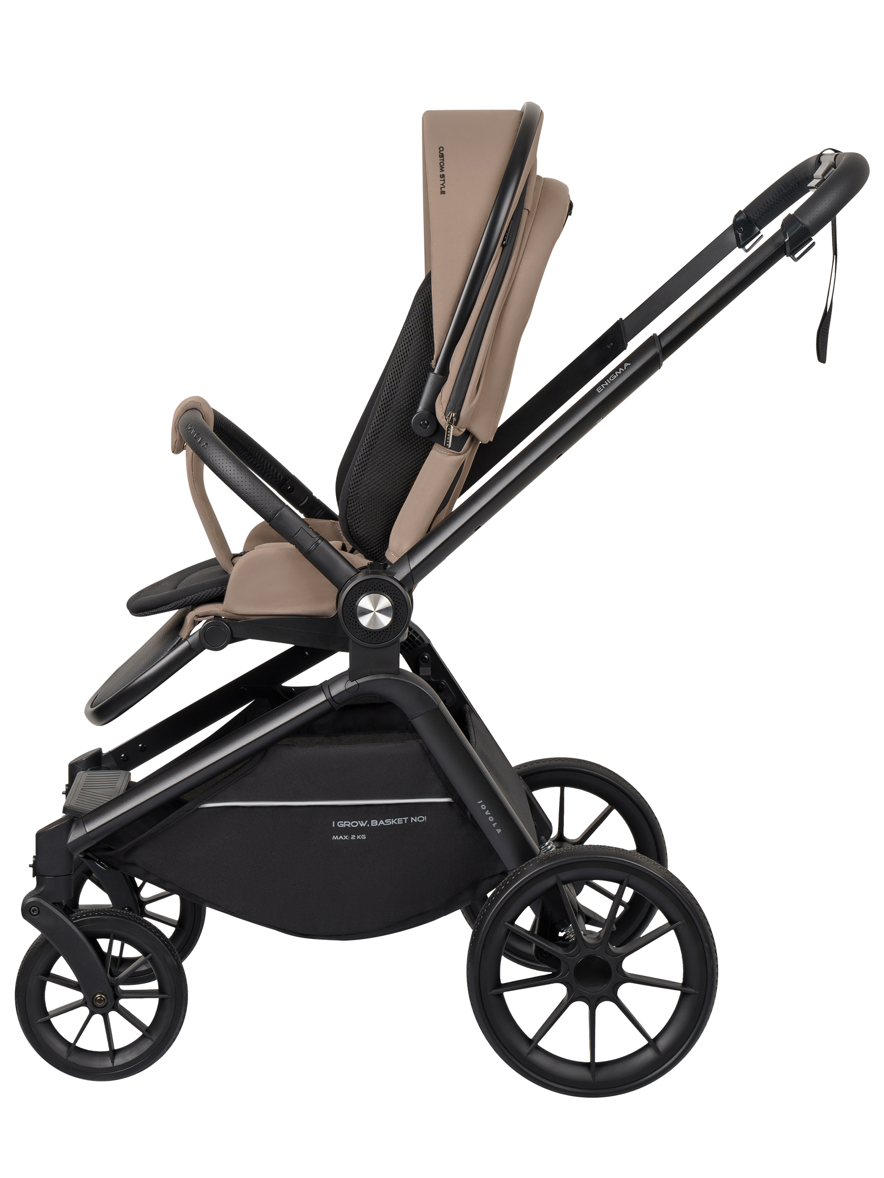 Коляска прогулочная JOVOLA Enigma всесезонная коричневый - фото 17
