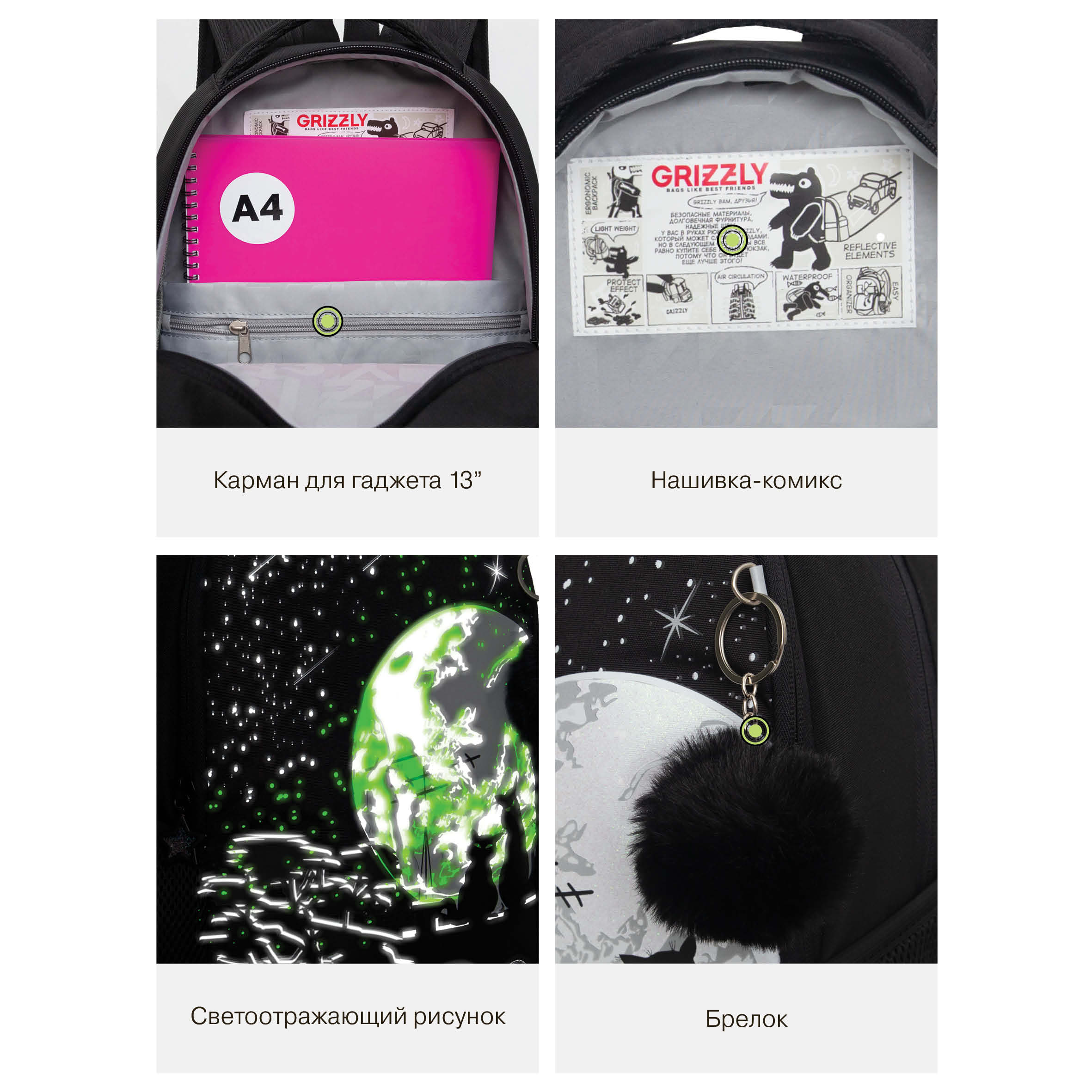 Рюкзак Grizzly для девочки - фото 12