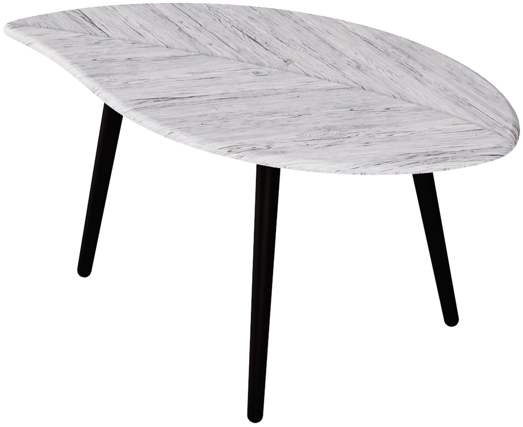 Стол журнальный КАЛИФОРНИЯ МЕБЕЛЬ Берли (12 мм) дуб грей - фото 1