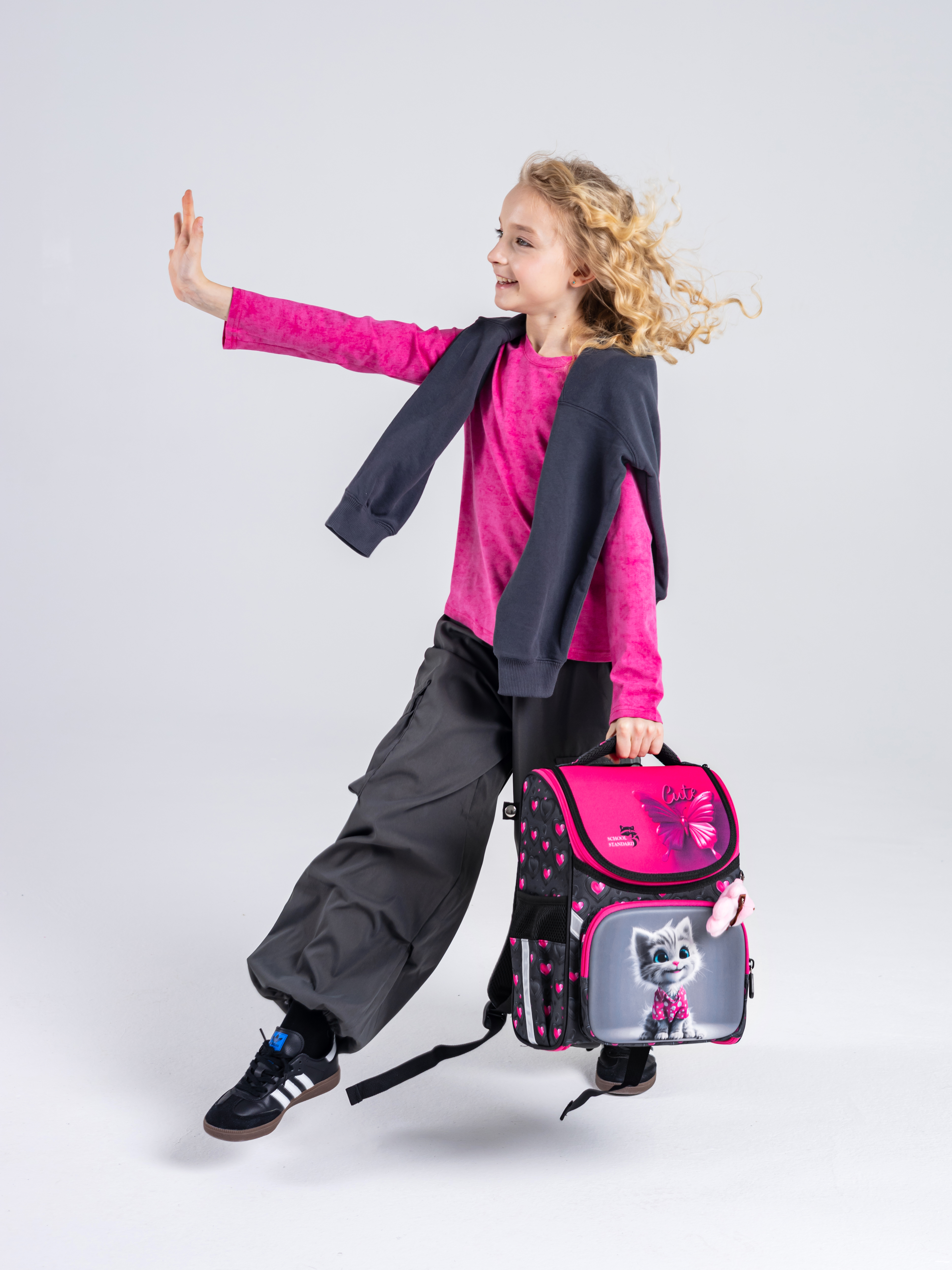 Ранец School Standard начальной школы 4 в 1 + мишка - фото 6