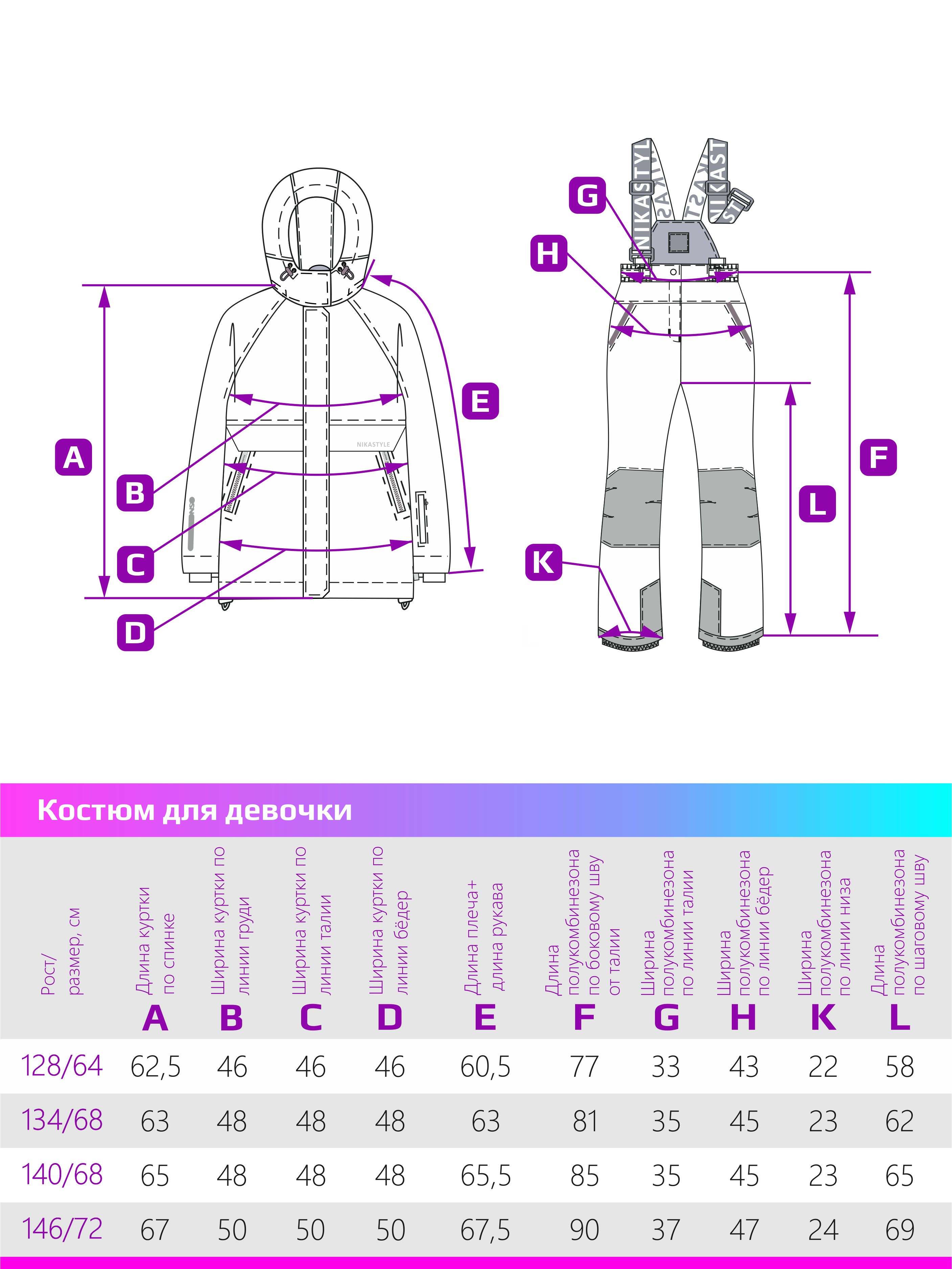 Куртка и полукомбинезон NIKASTYLE 7з2624 бежевый/орхидея - фото 24