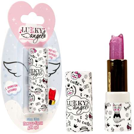 Помада-блеск для губ LUKKY Angel Miss Kiss сияющая 3,4 гр цвет малиновый