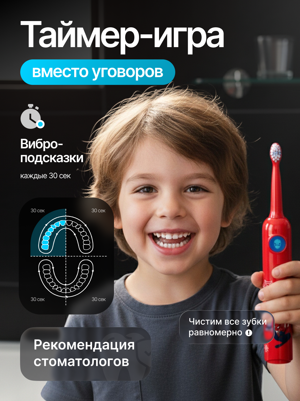Зубная щетка электрическая Мироша от 3 лет 1 шт. - фото 6