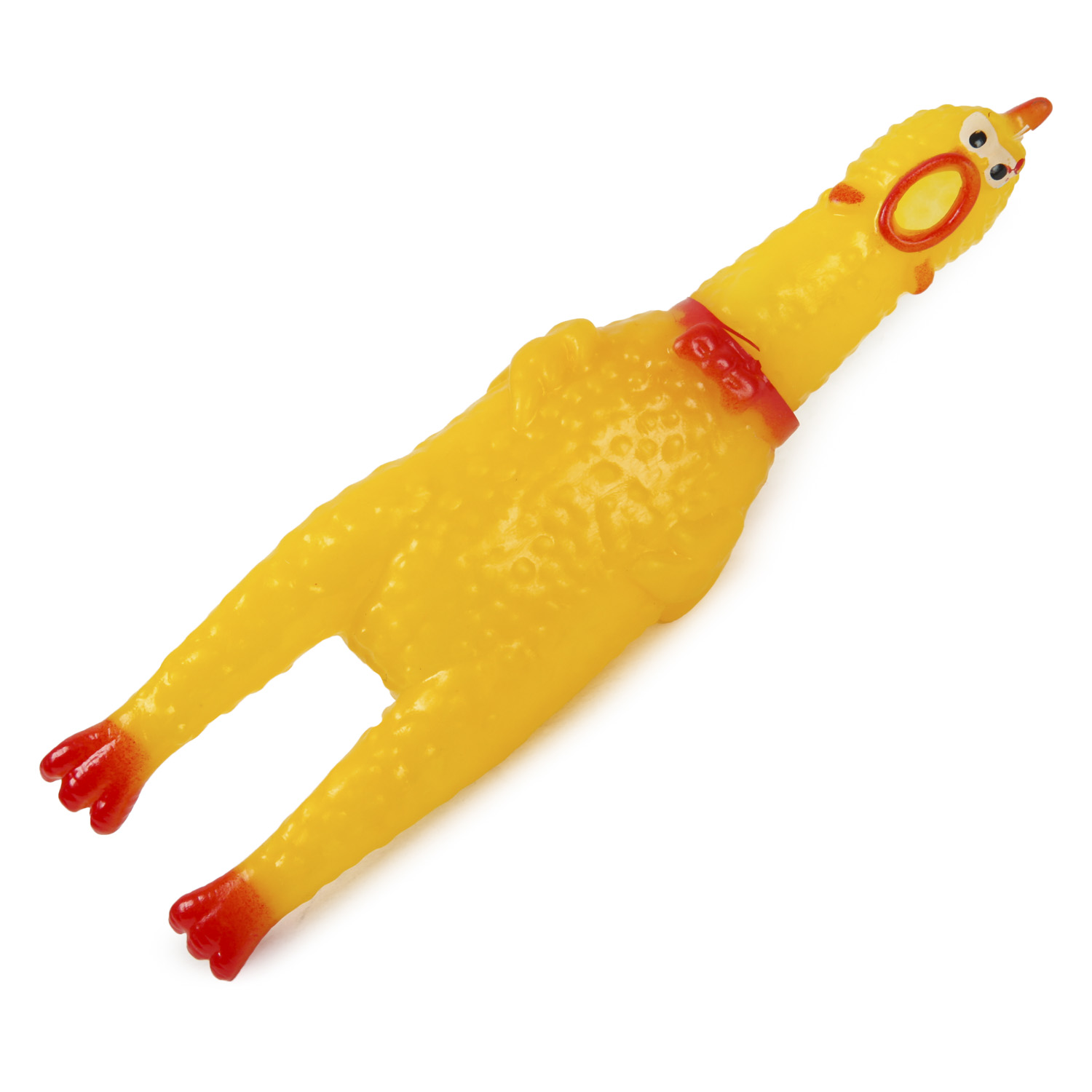 Игрушка для собак Barbaks Курица Зинаида кричащая с пищалкой малая винил 16.5см Желтая - фото 3