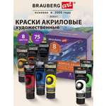 Краски акриловые Brauberg 8 цв.