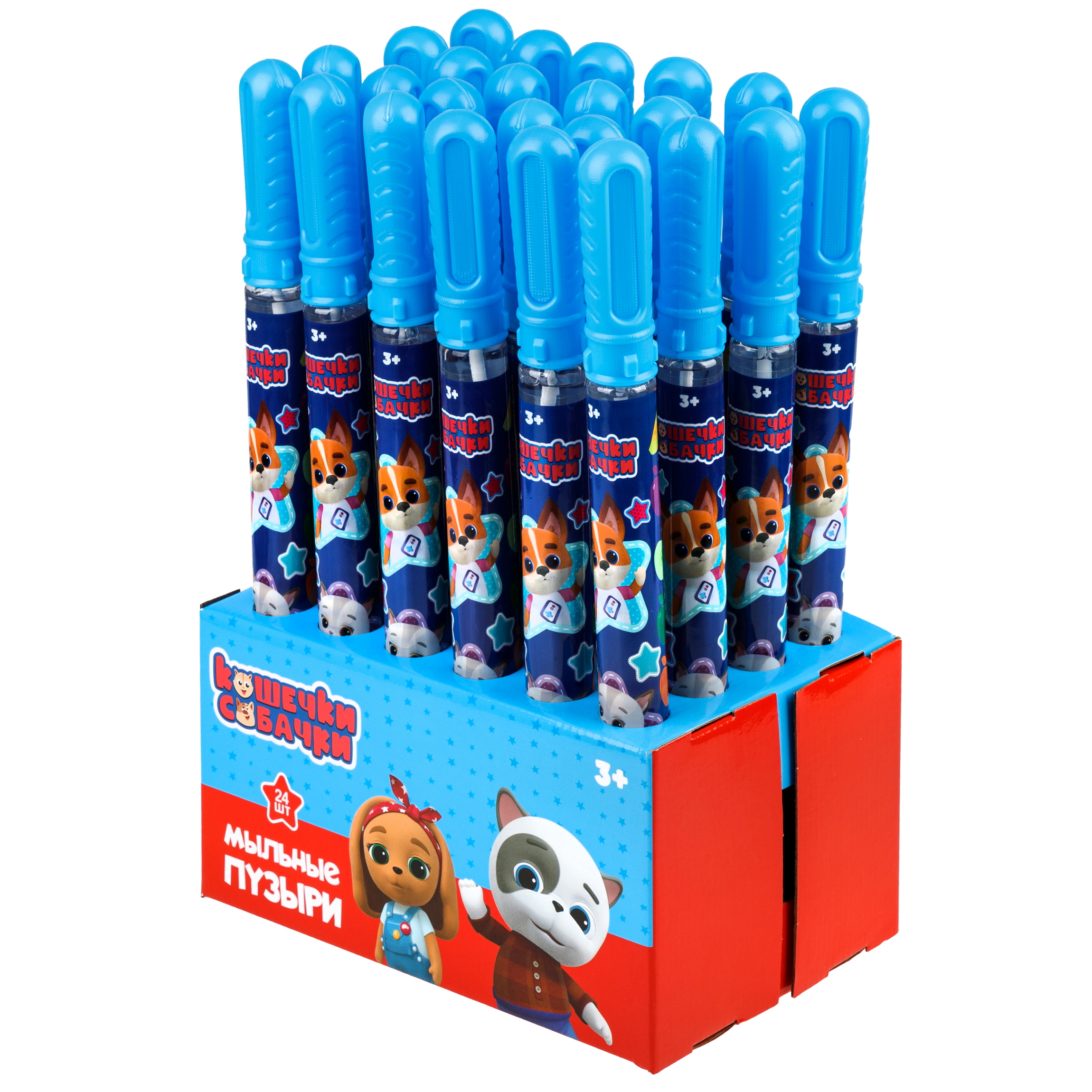Мыльные пузыри 1TOY набор Кошечки собачки 24 шт - фото 11