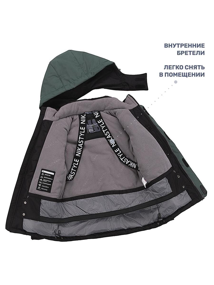 Костюм NIKASTYLE 7з7524 мох/черный - фото 8