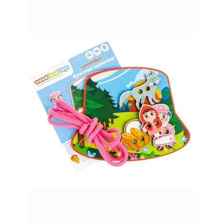Игрушка WOODLANDTOYS шнуровка Красная шапочка