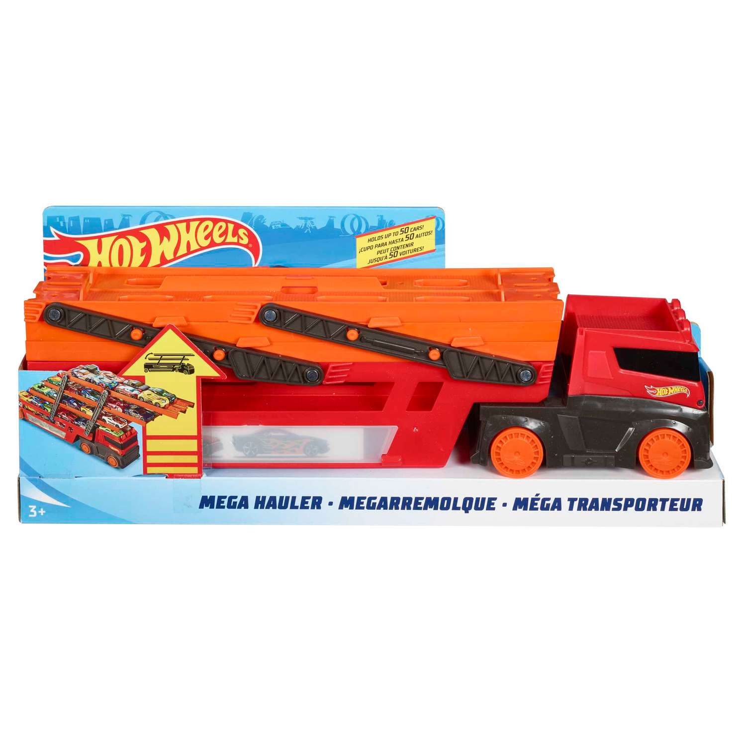 Грузовик Hot Wheels Мега оранжевый GHR48 - фото 6